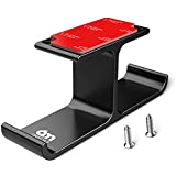 6amLifestyle Headset Headphone Stand Hanger Under Desk Designed [Patented] Aluminum Headphone Holder Hook by Strong Adhesive & Screws Universal Compatible with PC Gaming DJ Headsets - BK701